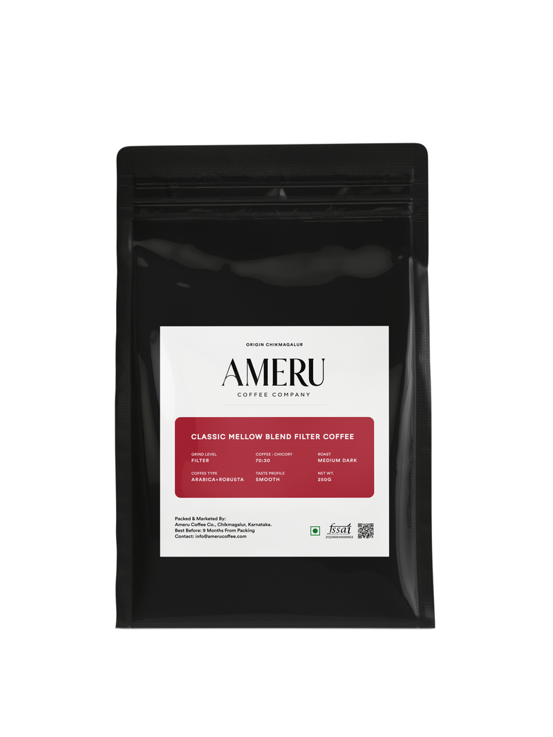 Ameru Classic Mellow Blend Filter Coffee Powder 250g, 70% Coffee and 30% Chicory