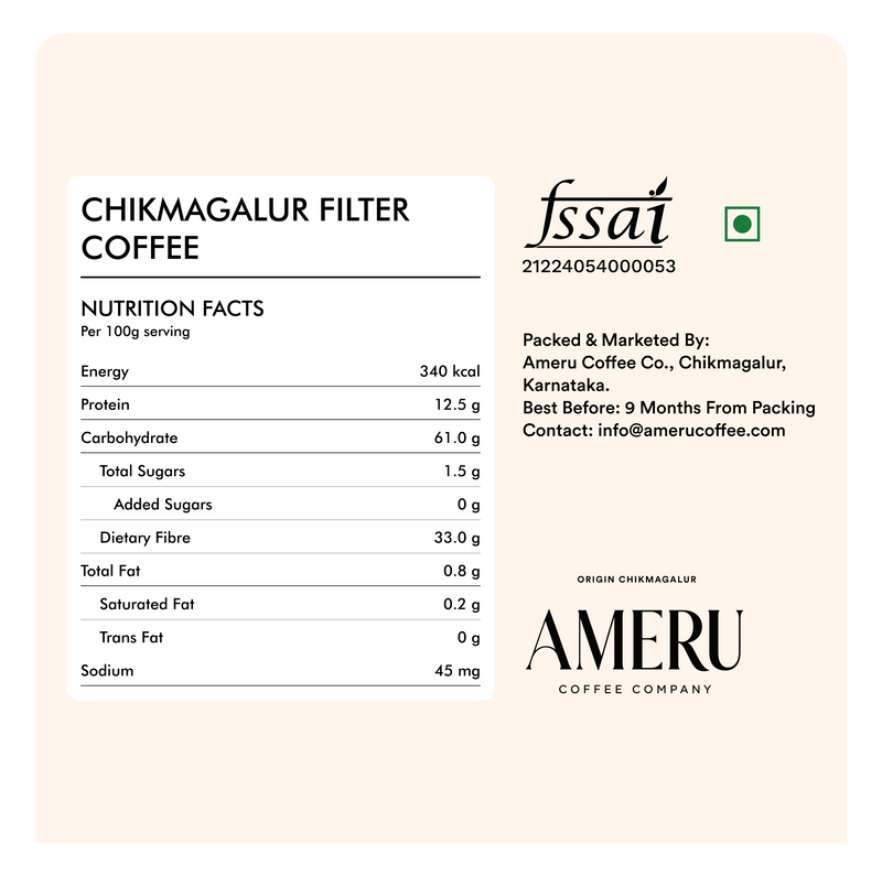Chikmagalur Filter Coffee Powder – 80:20 Coffee & Chicory 250g