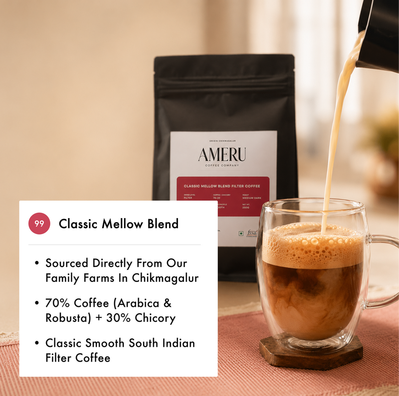 Classic Mellow Blend Filter Coffee Powder – 70:30 Coffee & Chicory 250g